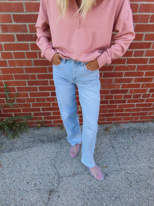 Super High Rise Long Barrel Jeans
