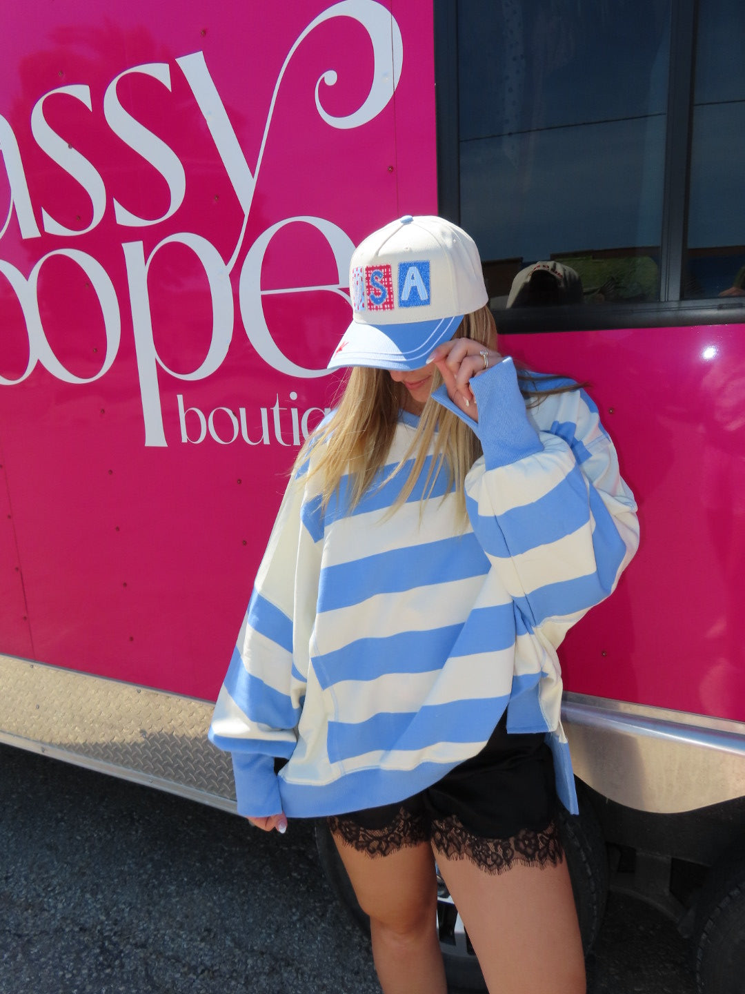 Stripe Spangled Pullover
