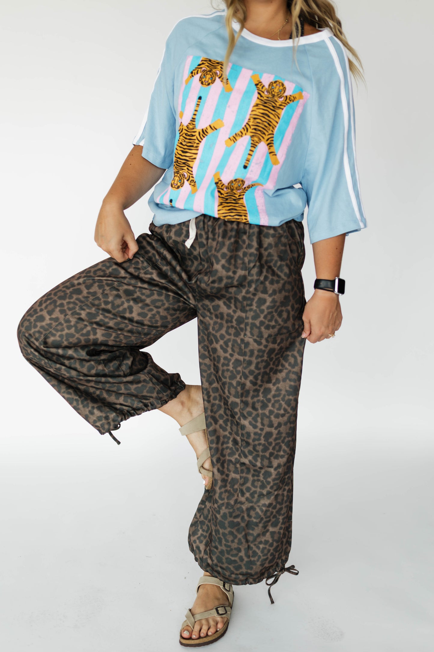 Leopard Print Balloon Style Pants