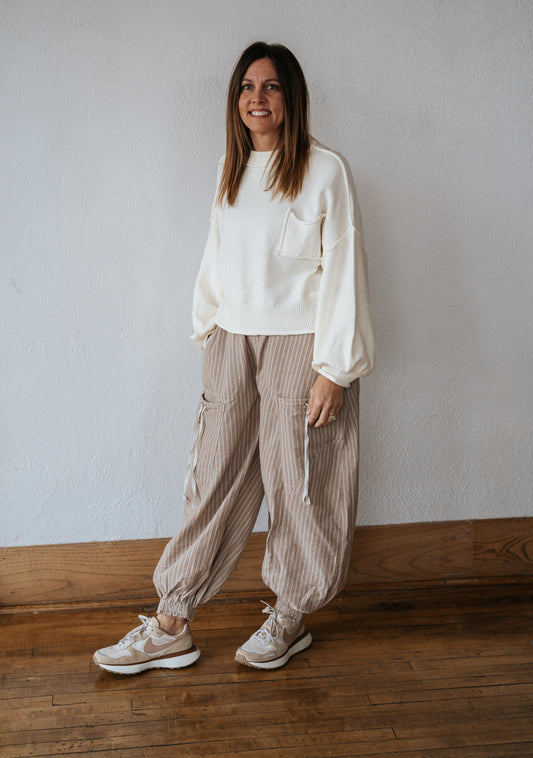 Cool Girl Linen Barrel Pants