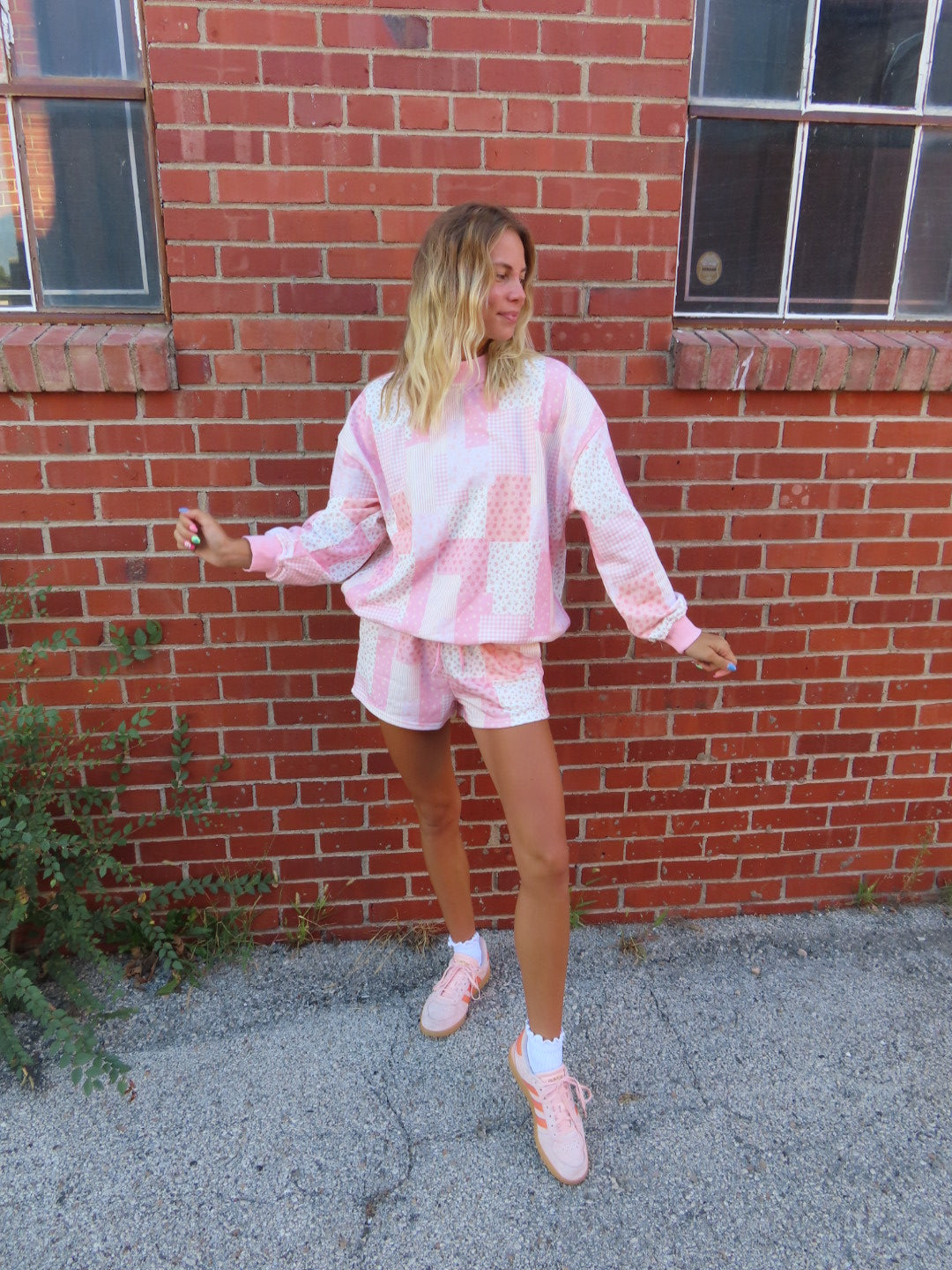 Classy Coope Pink Quilted Mockneck Set