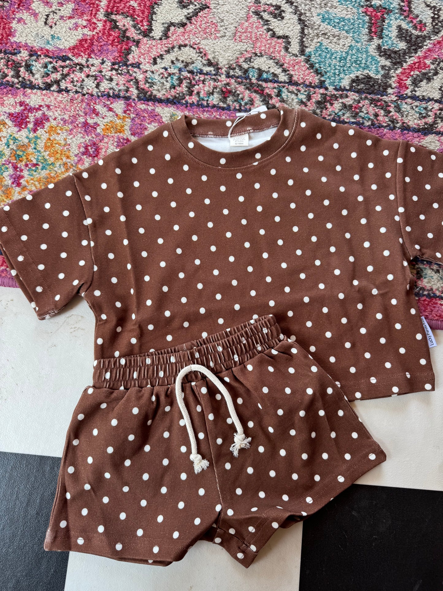 Mini Coope Polka Dot Set-Brown