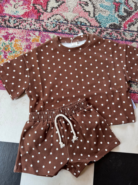 Mini Coope Polka Dot Set-Brown