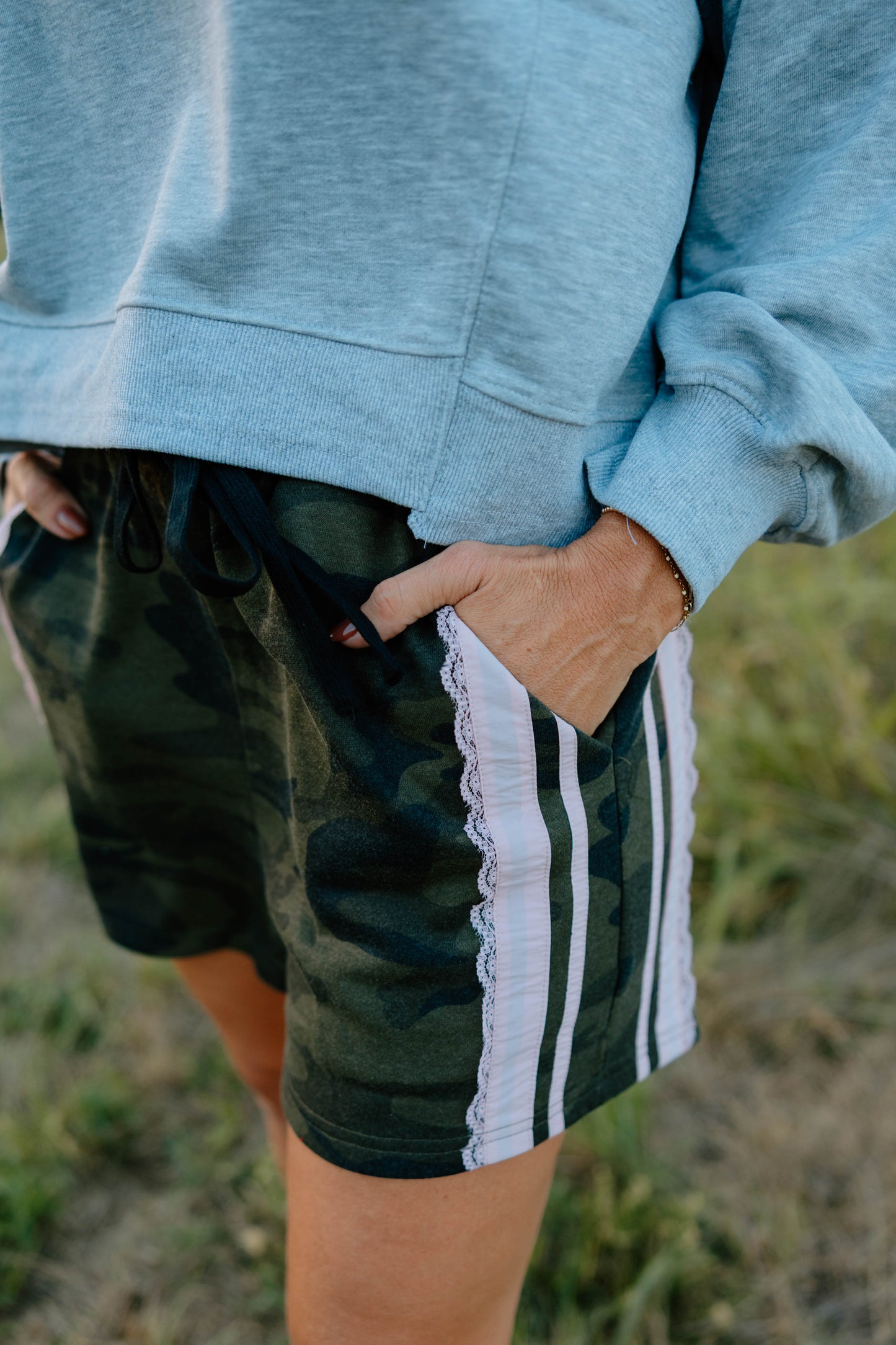 Cool Girl Camo Lace Shorts