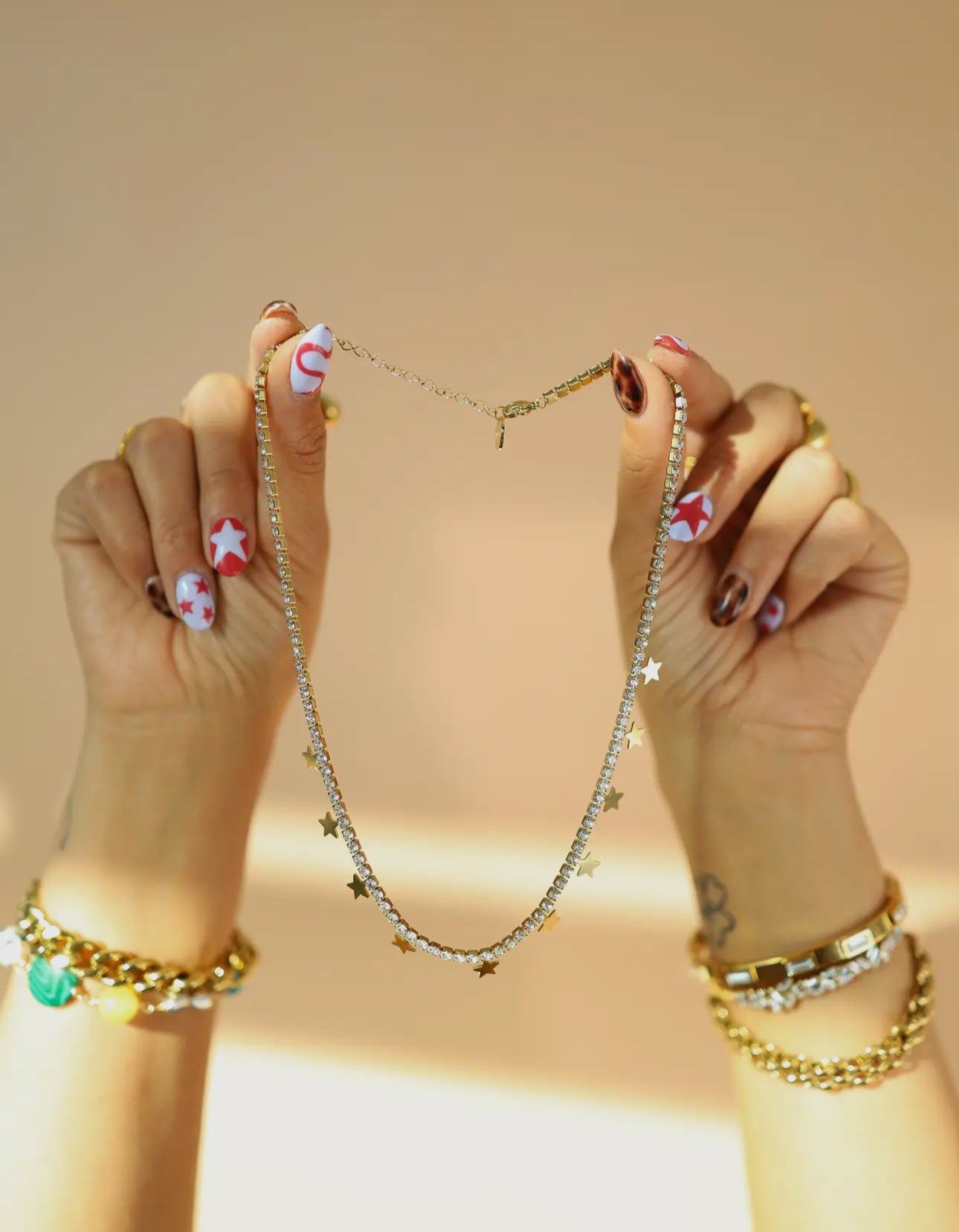 The Julietta Star Charm Tennis Necklace