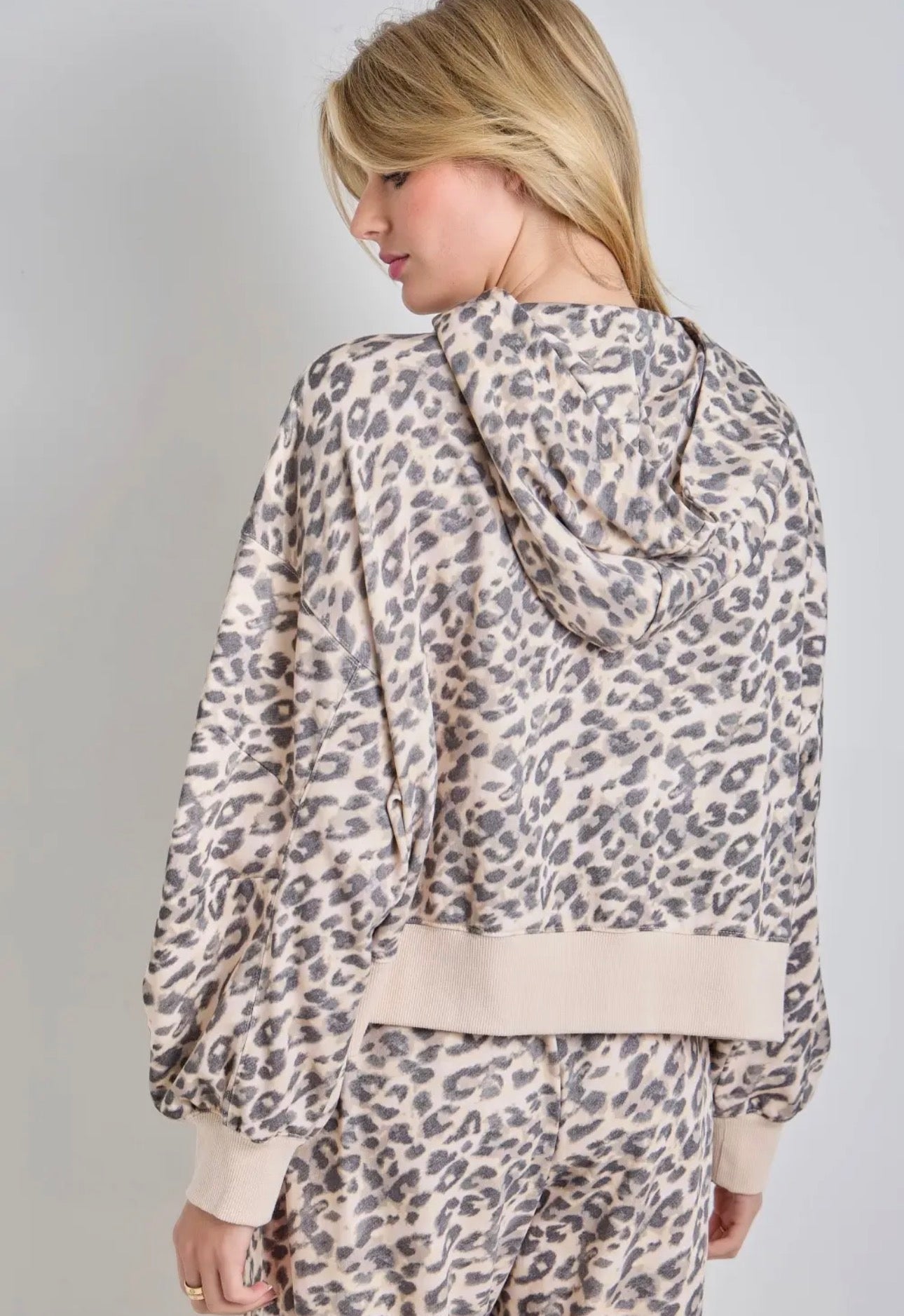 Leopard Zip Up Jacket