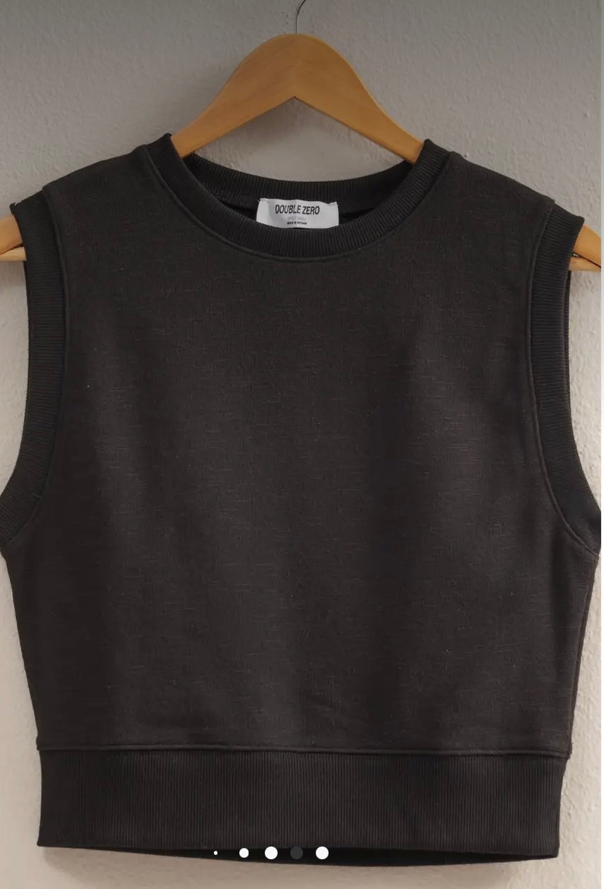 Fitted Banded Waist Sleeveless Tank