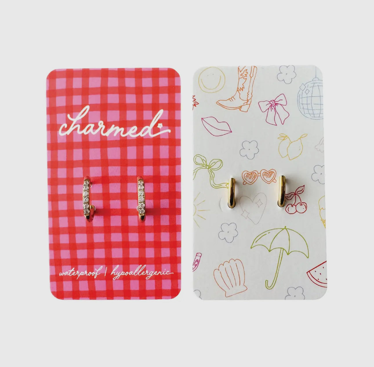 Small Sparkle Hoop Earrings