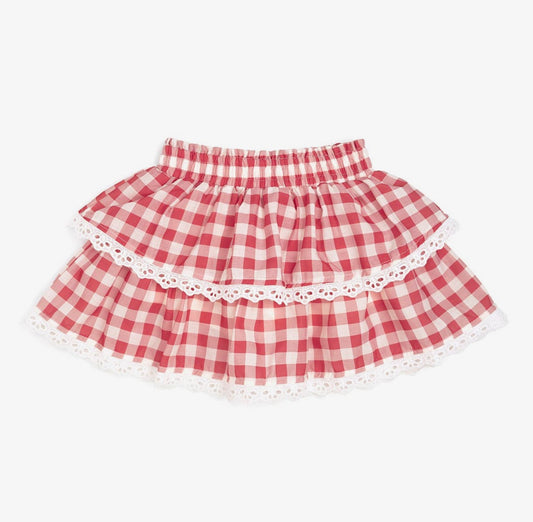 Red Gingham Skort-Toddler