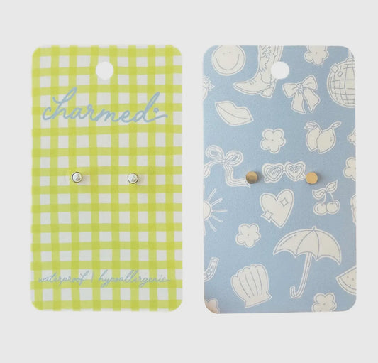 Pearl Earrings Stud Screw Back