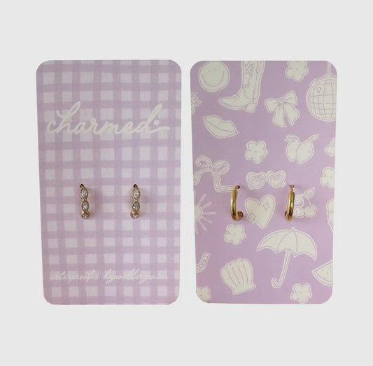 Sparkle Trio Hoop Earrings