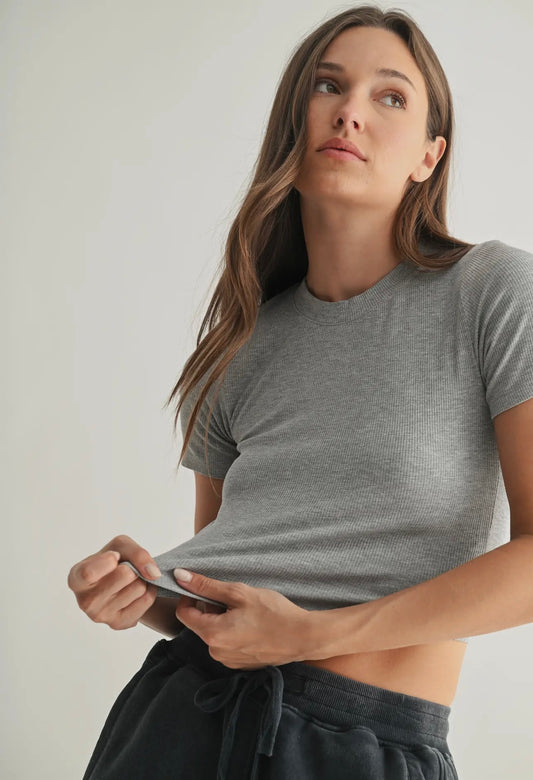 Micro Ribbed Baby Tee