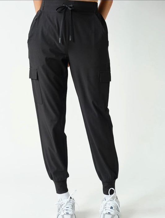 Breezy Flow Joggers-Black