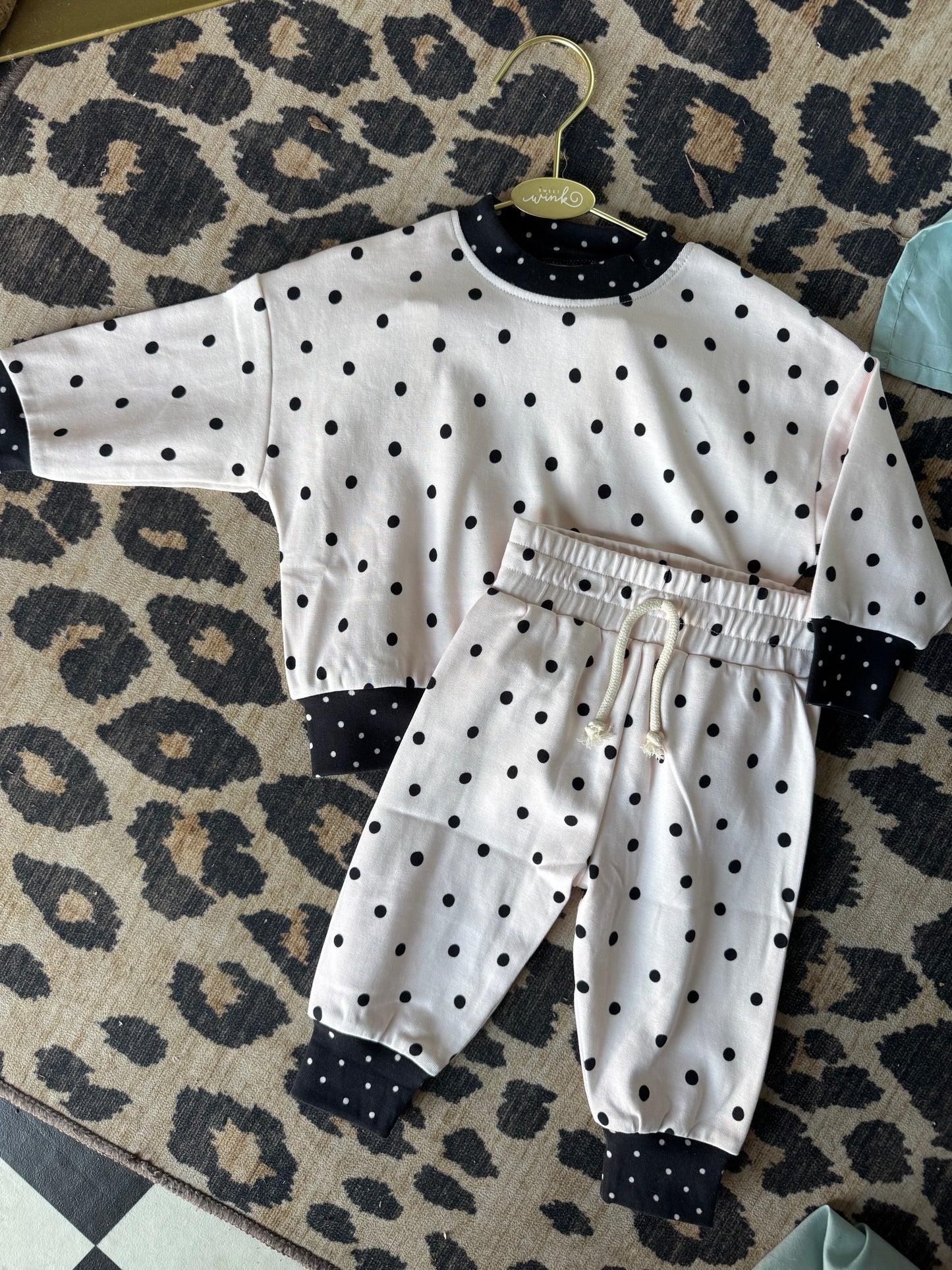 Polka Dot Jogger Set-Youth