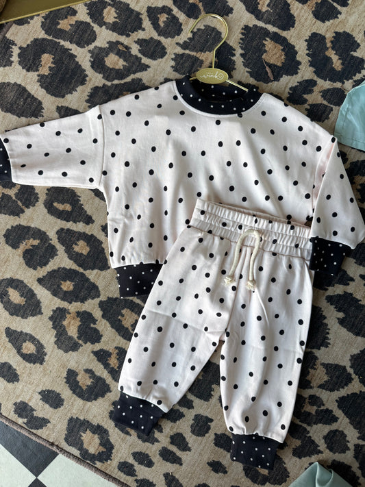 Polka Dot Jogger Set-Youth