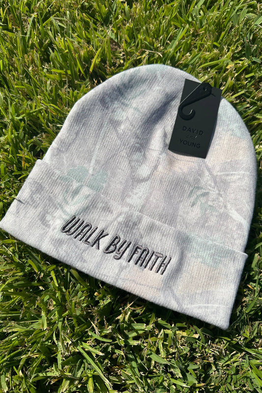 WALK BY FAITH EMBROIDERED BEANIE